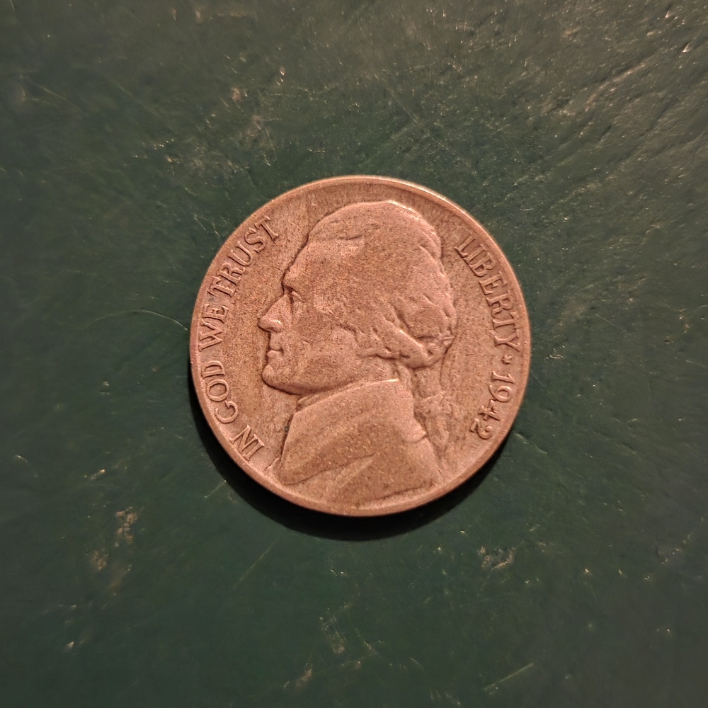 1942 War Nickel Coin